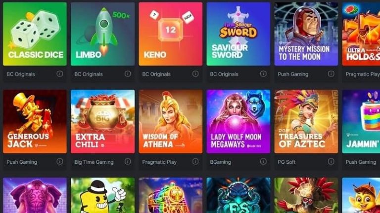 Overview of the Types of Games at BC Game Online Casino